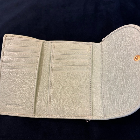 See By Chloé Hana Leather Trifold Wallet, Blowy Blue (mint green) NWT - Picture 6 of 11